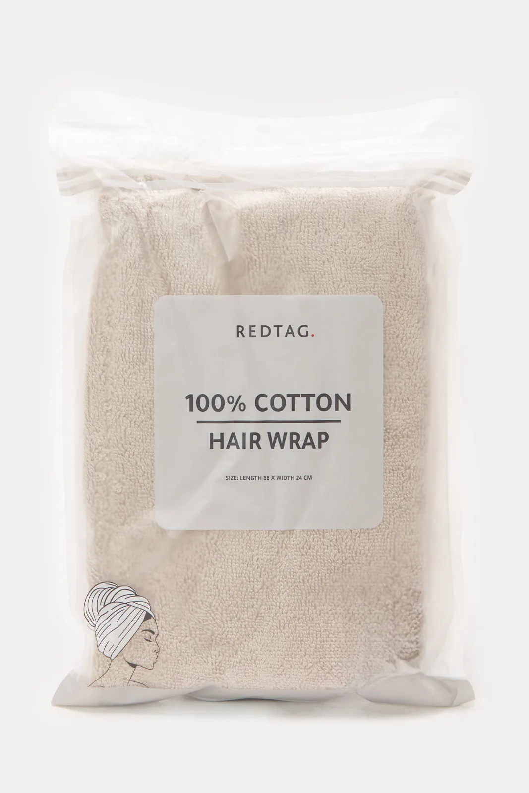 Beige Cotton Hair Wrap sold by Redtag