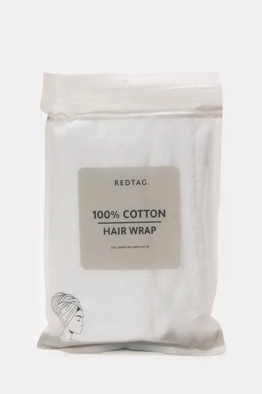 White Cotton Hair Wrap sold by Redtag