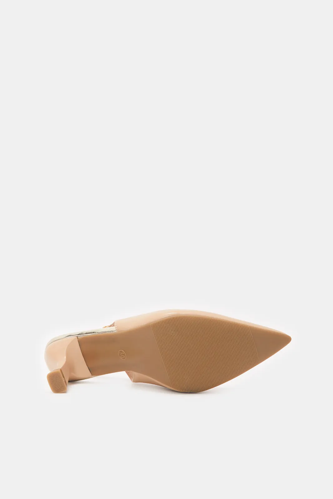 Women Beige Embellished Slingback Shoes sold by Redtag product image thumbnail 5