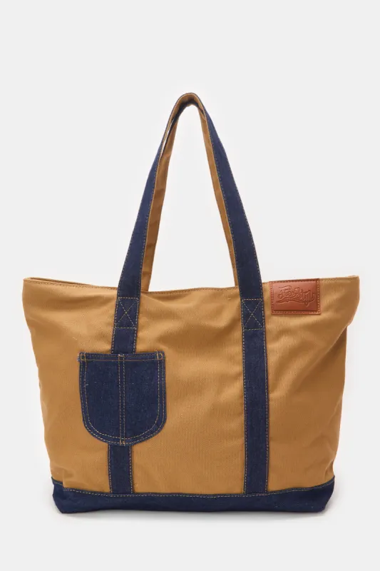 Women Beige Zipper Shopper sold by Redtag