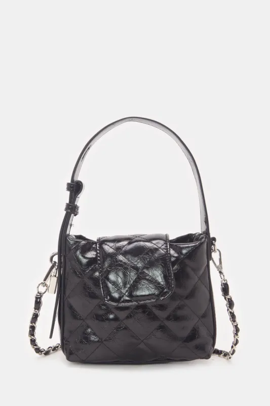 Women Black Quilted Bag sold by Redtag