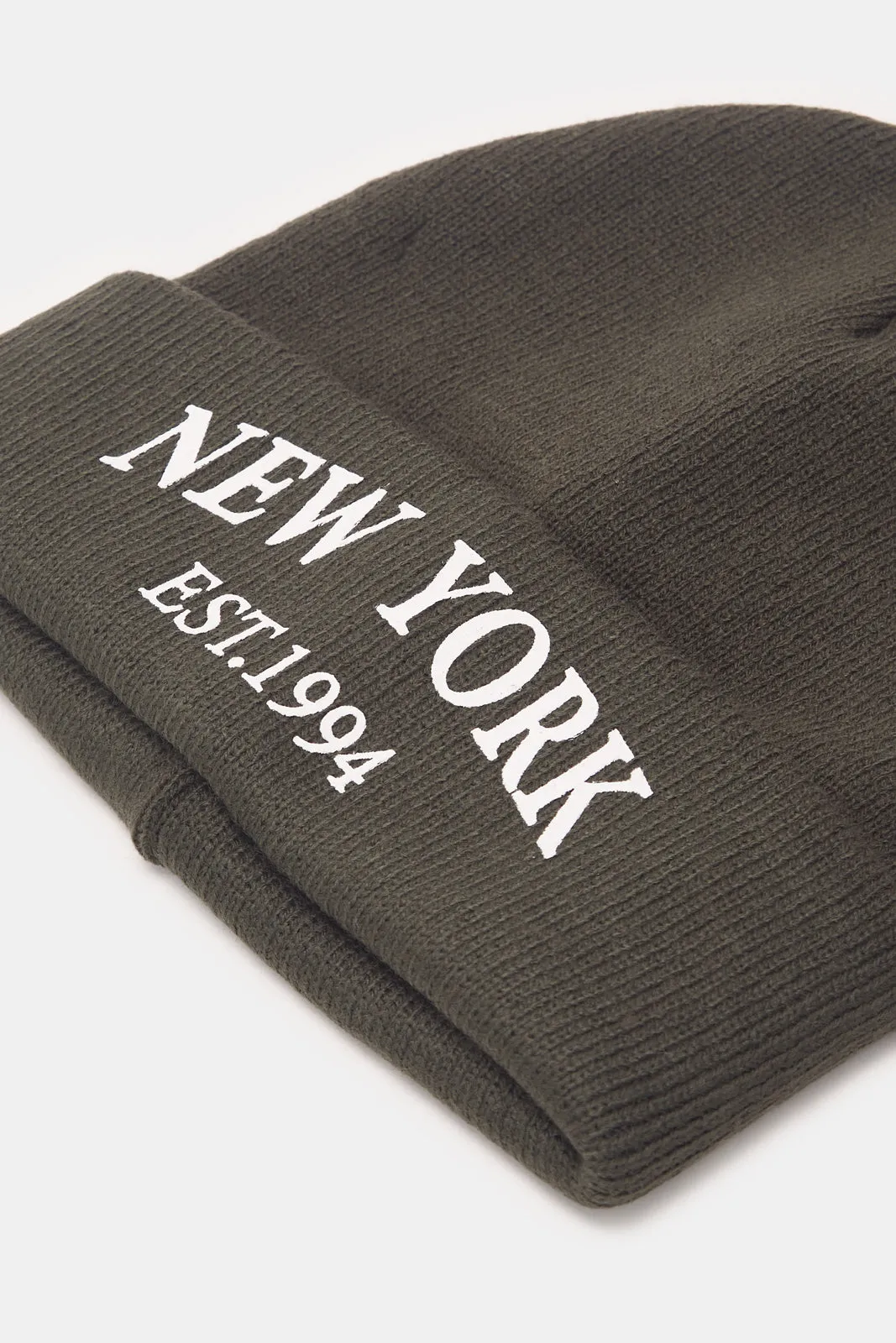 Boys Black And Olive Knitted Cap Set (2 Piece) sold by Redtag product image thumbnail 4