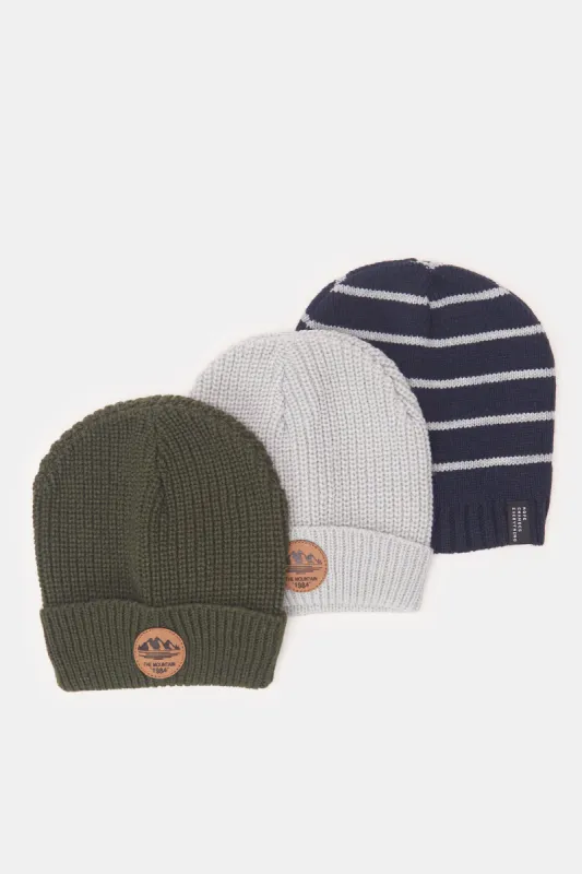 Boys Assorted Knitted Cap Set (3 Piece) sold by Redtag