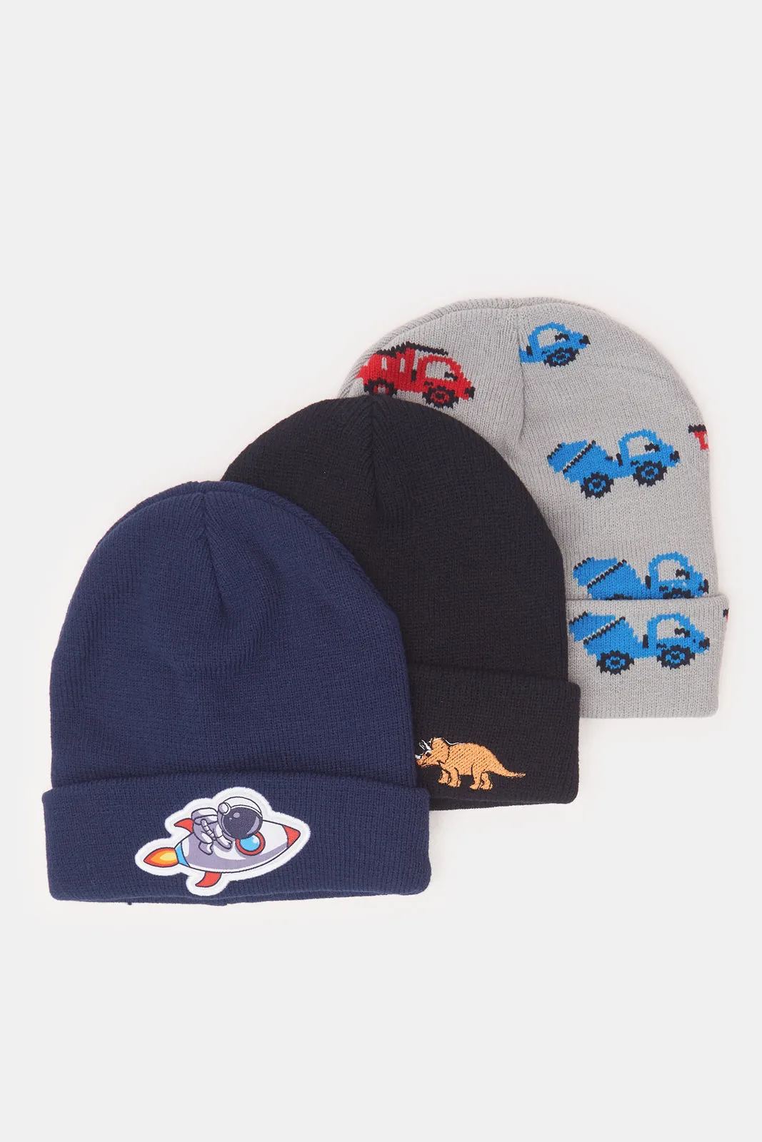 Boys Assorted Knitted Cap Set (3 Piece) sold by Redtag