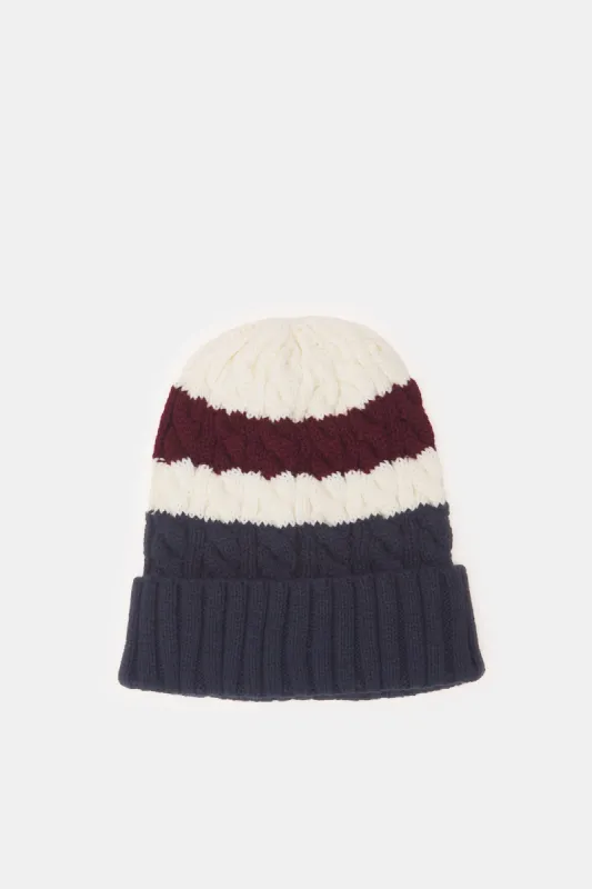 Boys Multicolour Knitted Cap sold by Redtag