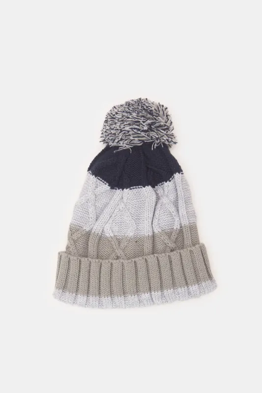 Boys Grey Knitted Cap sold by Redtag