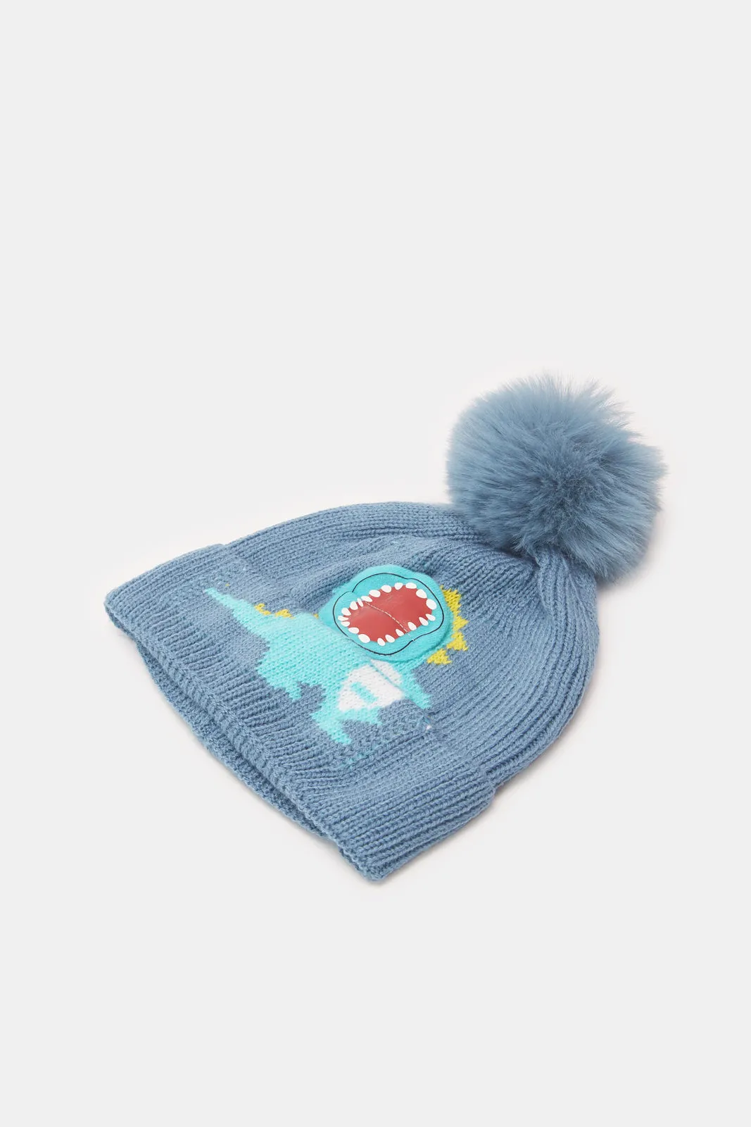 Boys Blue Knitted Cap With Gloves (2 Piece) sold by Redtag product image thumbnail 2