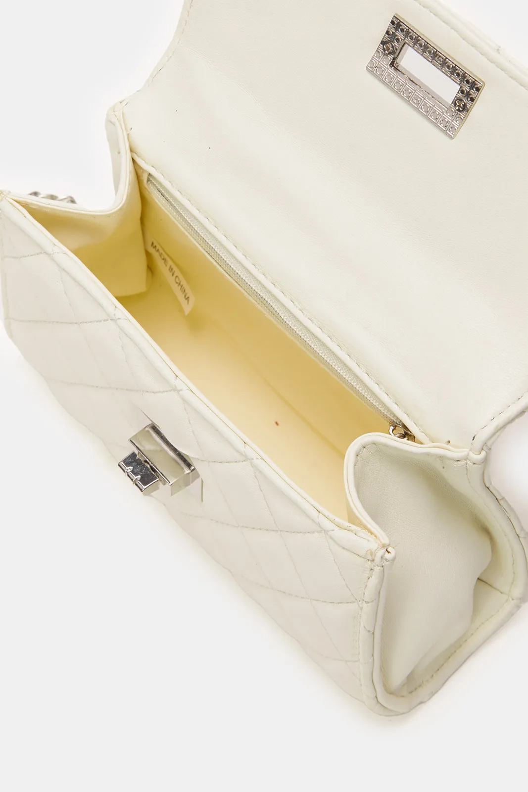 Women Beige Textured Handbag sold by Redtag product image thumbnail 4