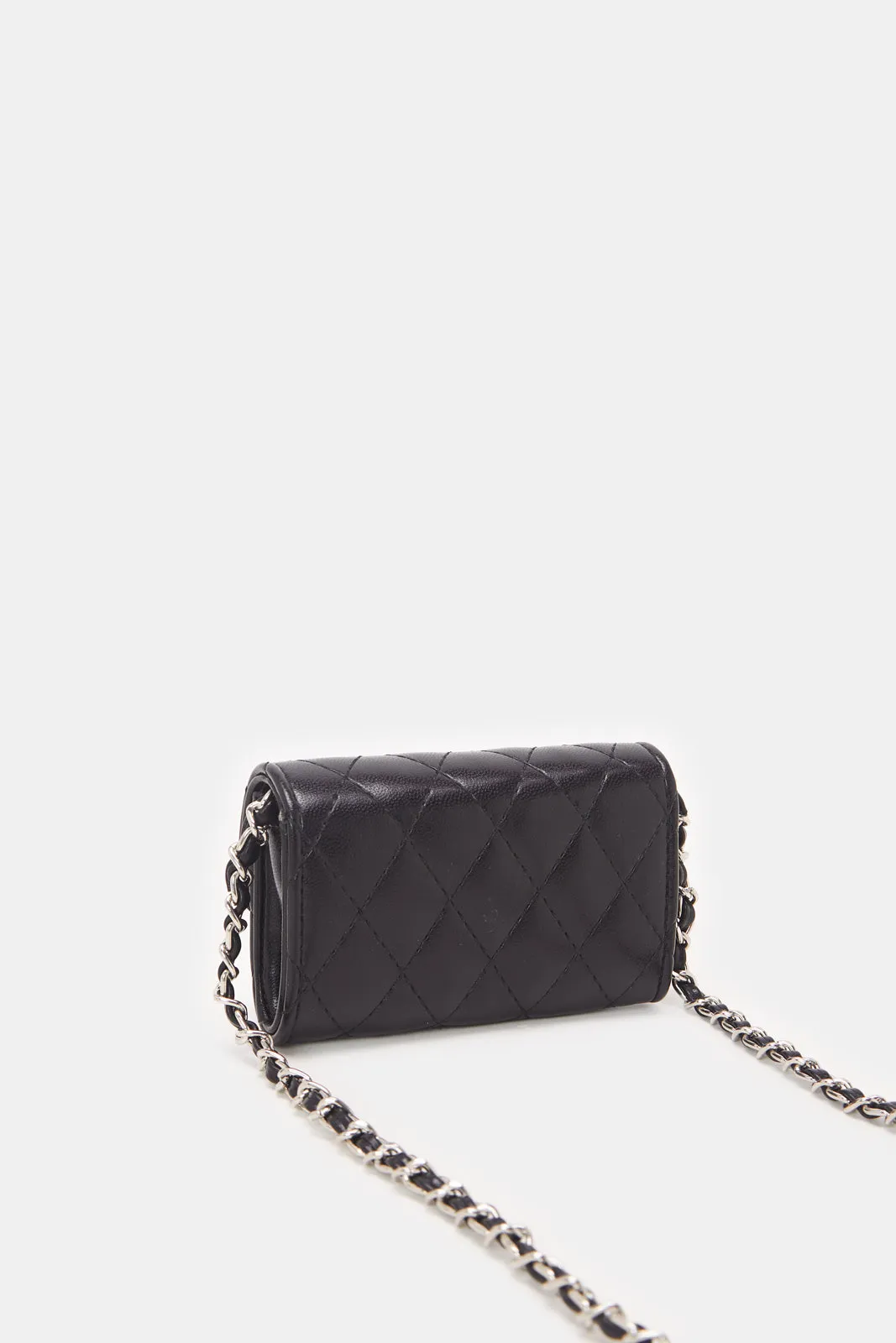 Women Black Textured Handbag sold by Redtag product image thumbnail 2