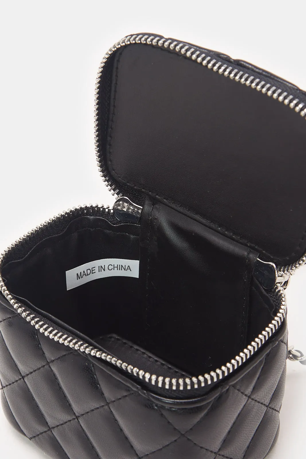 Women Black Textured Handbag sold by Redtag product image thumbnail 4