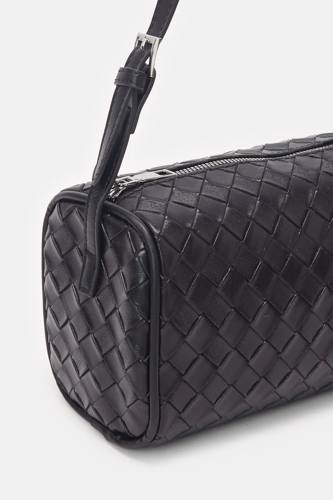 Women Black Textured Handbag sold by Redtag product image thumbnail 3