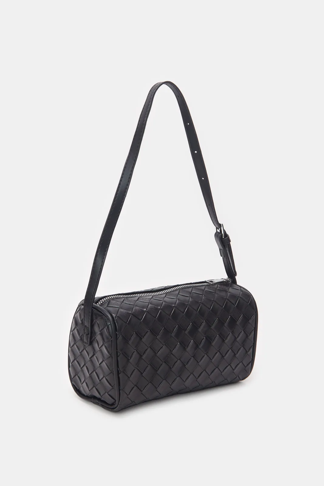 Women Black Textured Handbag sold by Redtag product image thumbnail 2