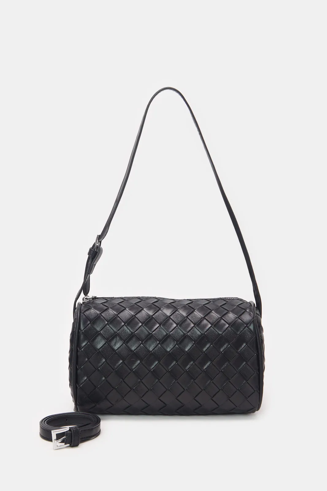 Women Black Textured Handbag sold by Redtag