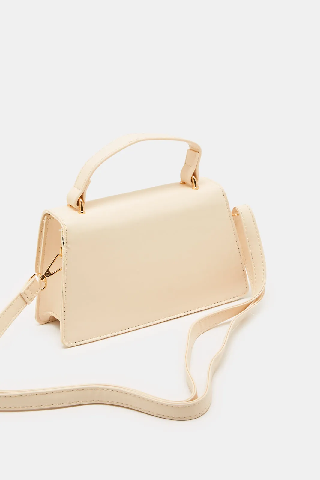 Women Cream Flap Messenger Bag With Pouch sold by Redtag product image thumbnail 2