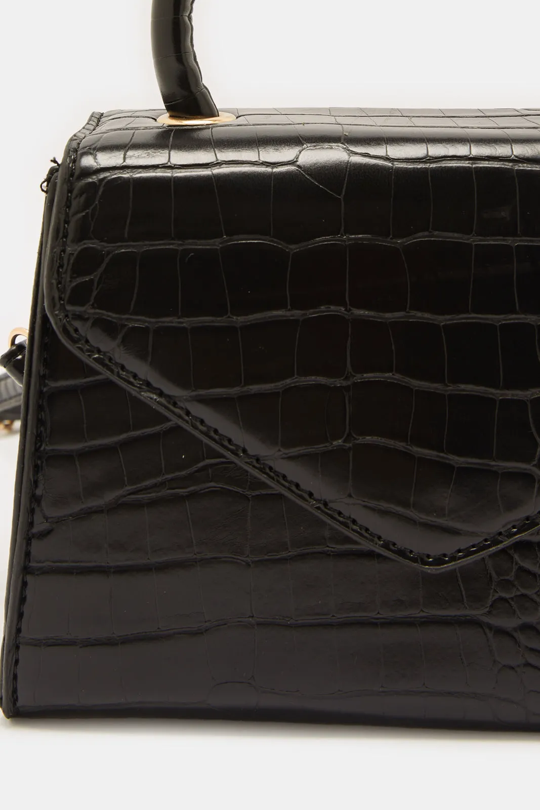 Women Black Flap Messenger Bag sold by Redtag product image thumbnail 3