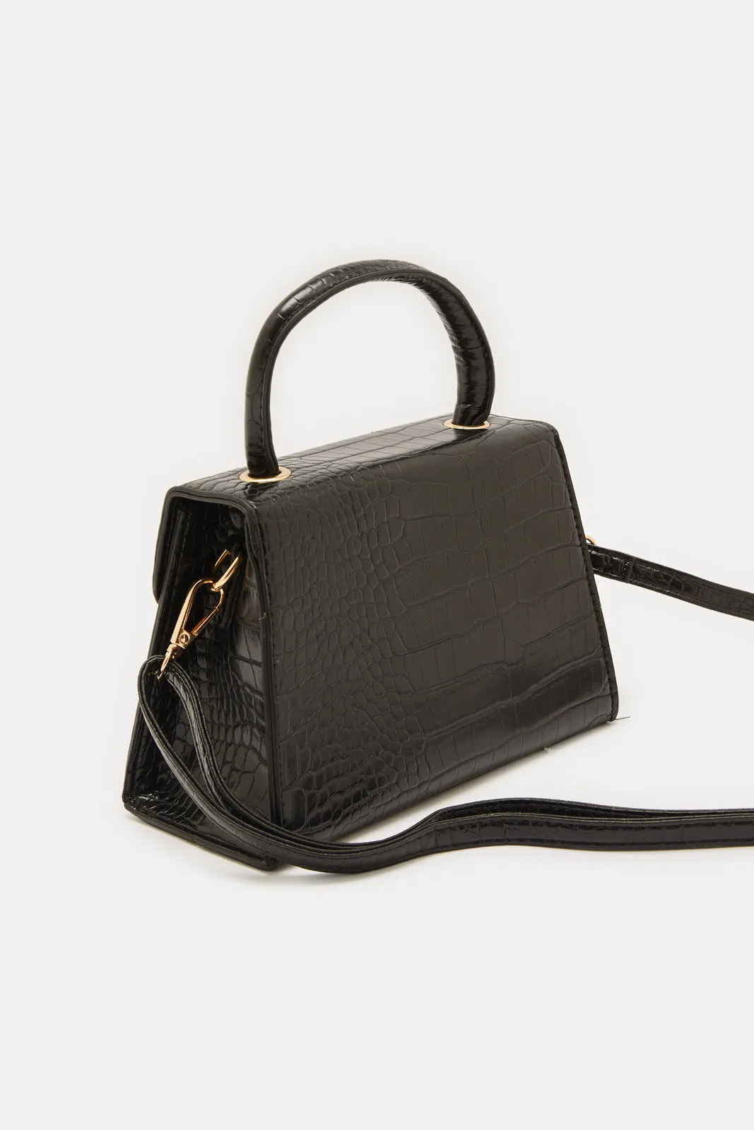 Women Black Flap Messenger Bag sold by Redtag product image thumbnail 2