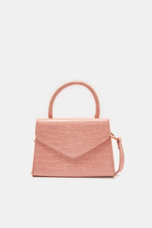 Women Pink Flap Messenger Bag sold by Redtag
