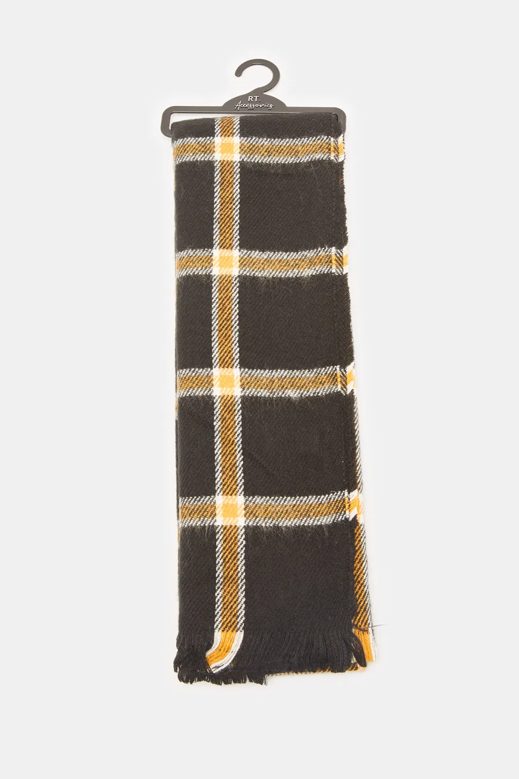 Men Brown Checkered Scarf sold by Redtag