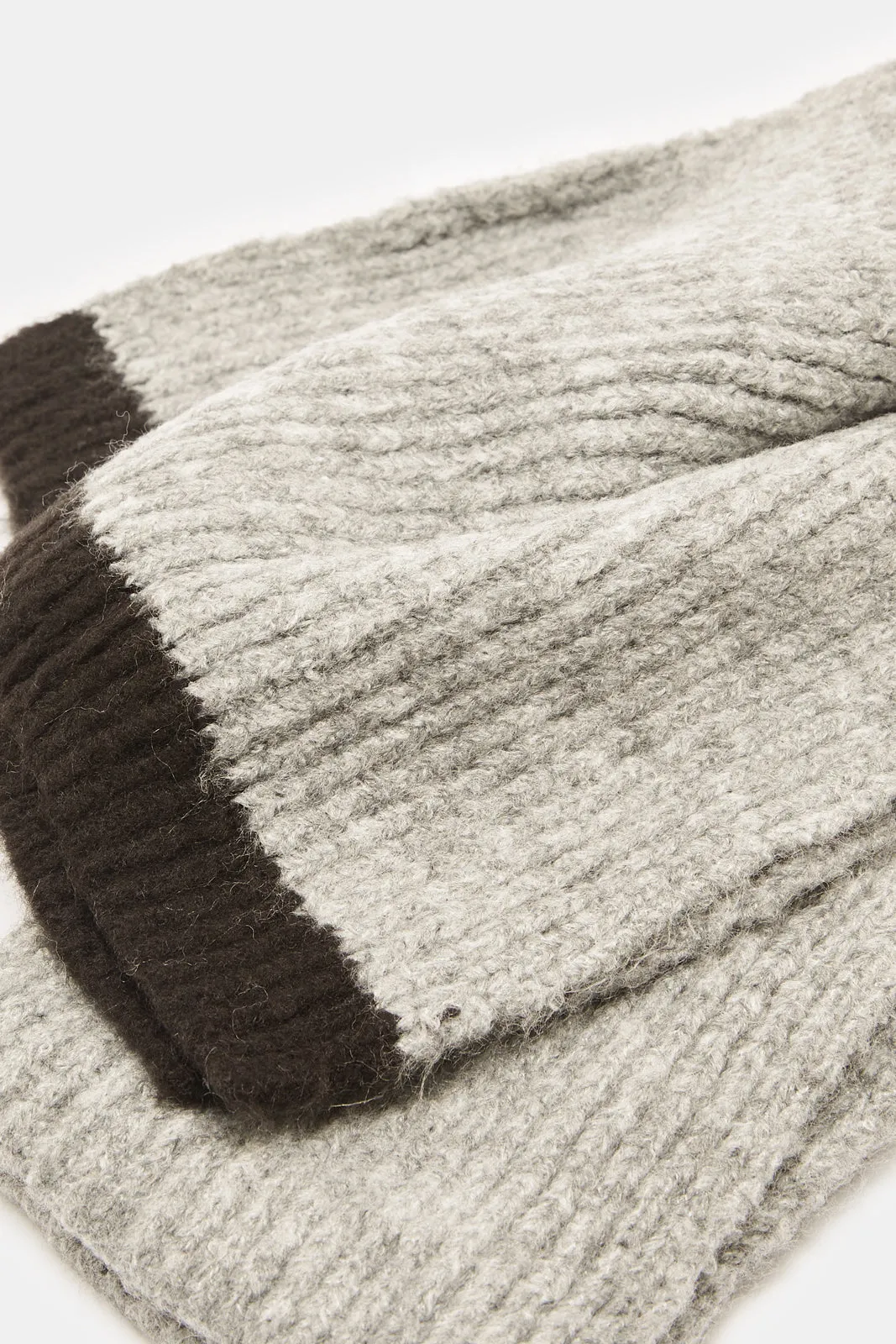 Men Grey Knitted Scarf sold by Redtag product image thumbnail 2