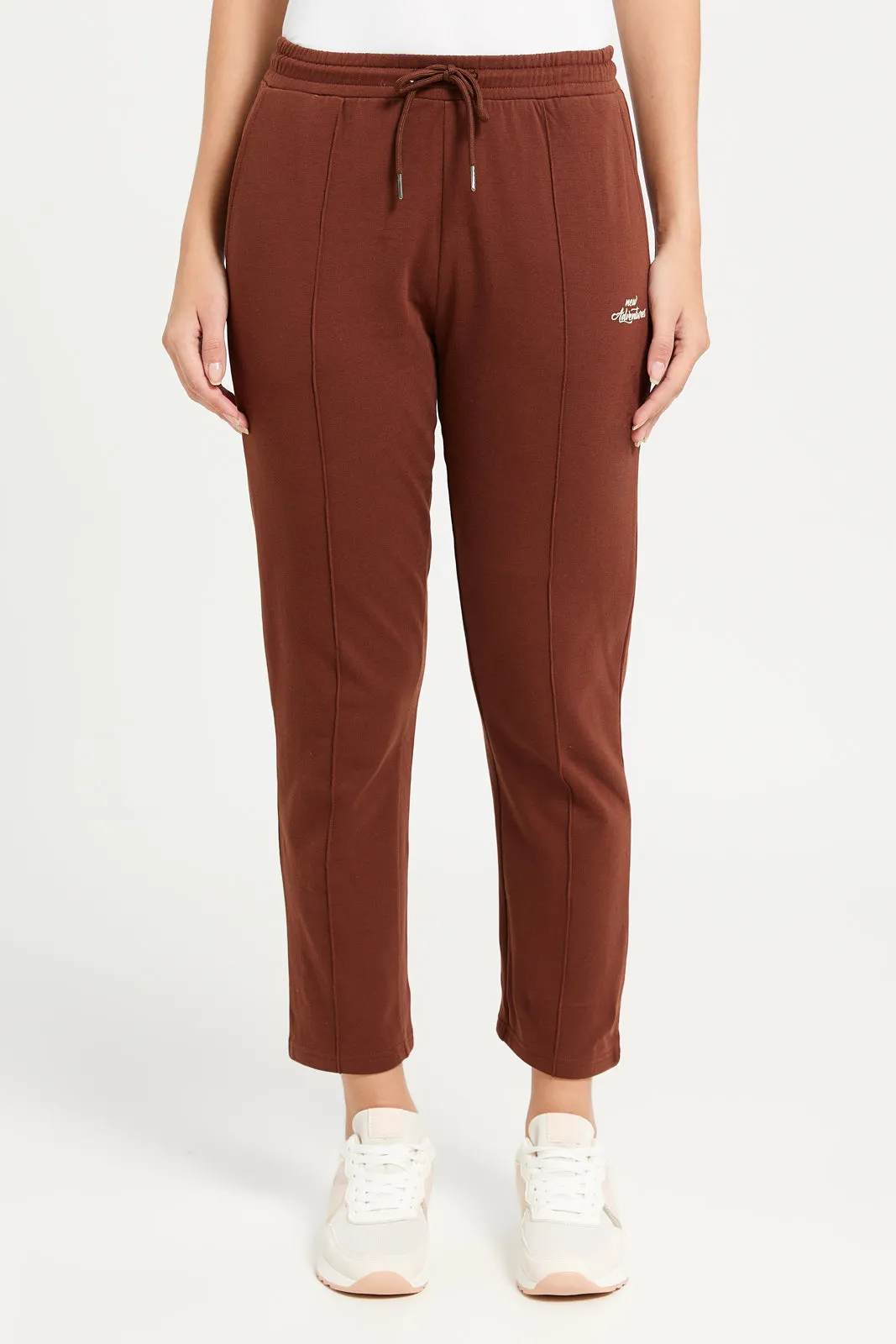 Women Brown Printed Jogger Pants sold by Redtag