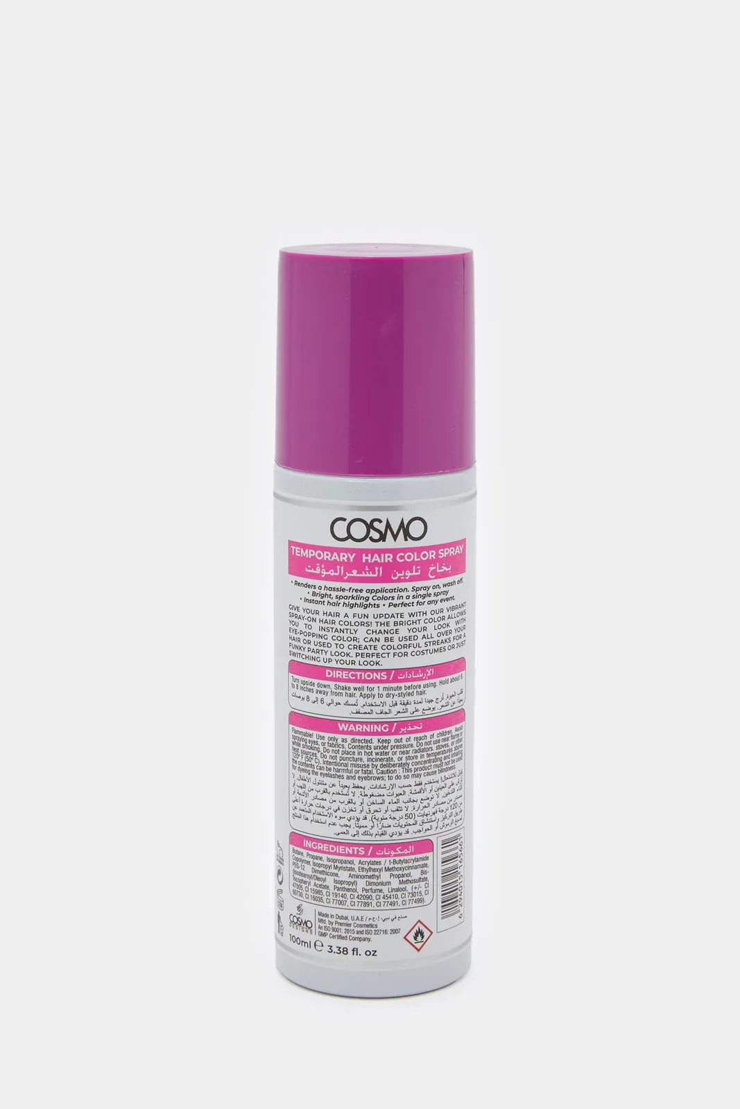 Cosmo Neon Hot Pink Temporary Hair Color Spray (100ml) sold by Redtag product image thumbnail 3