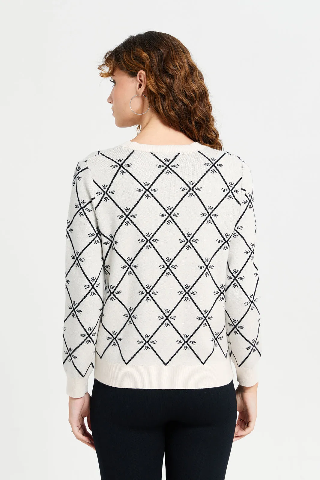 Women Beige Printed Cardigan sold by Redtag product image thumbnail 3