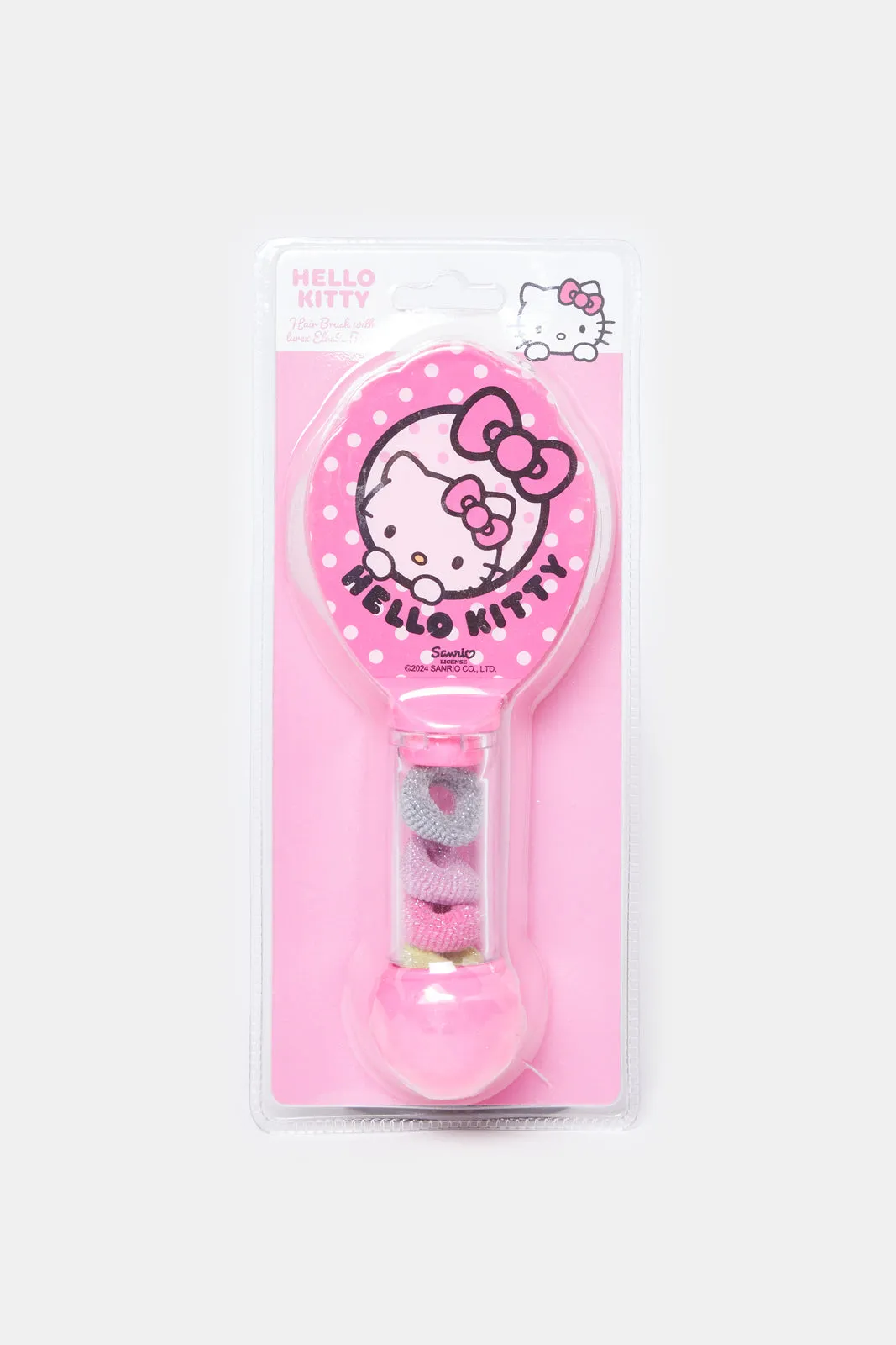 Pink Hello Kitty Hair Brush With Elastic sold by Redtag