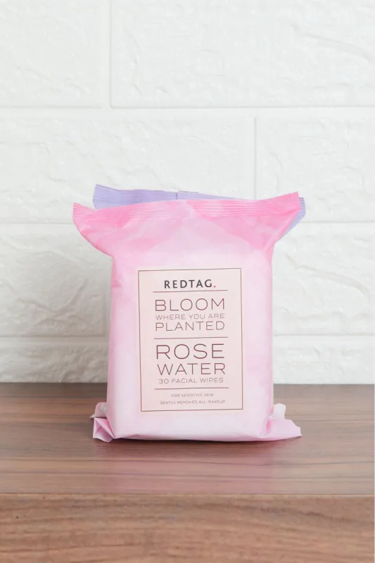 Pink Rose Water Facial Wipes Set (2 Piece) sold by Redtag