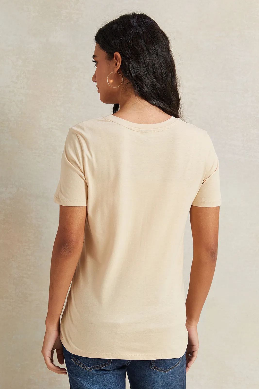 Women Beige We Bare Bears Printed T-Shirt sold by Redtag product image thumbnail 3