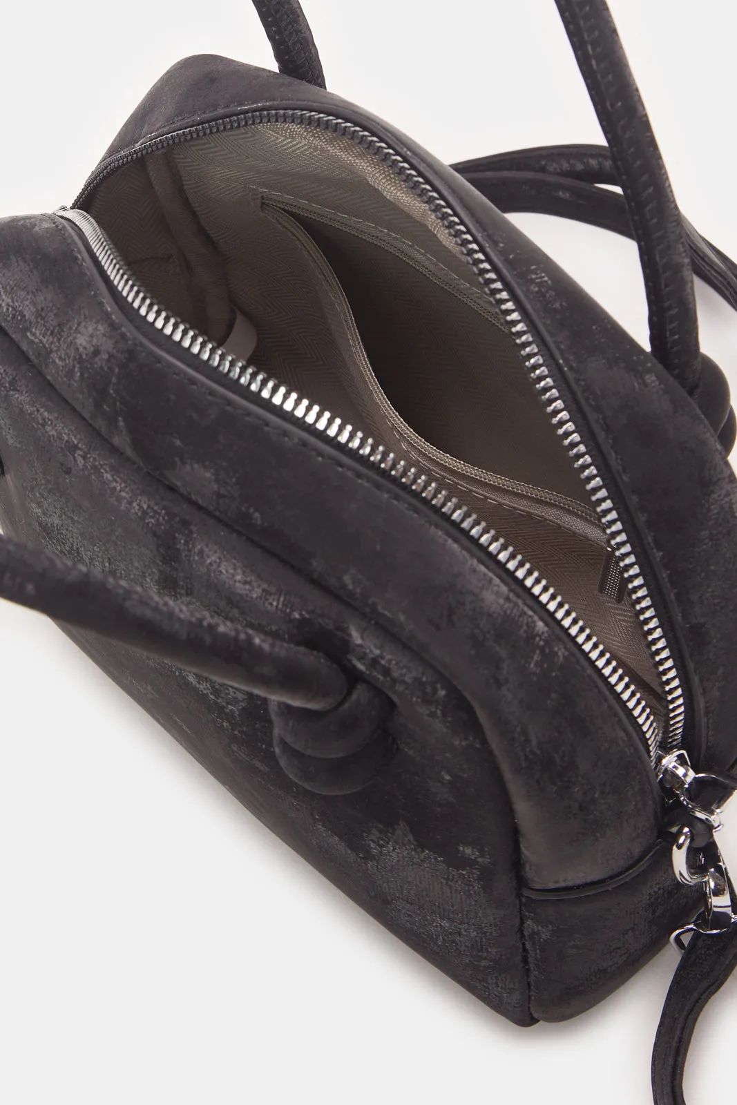 Women Black Solid Handbag sold by Redtag product image thumbnail 4