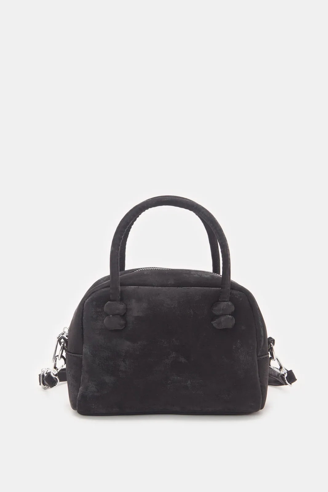 Women Black Solid Handbag sold by Redtag