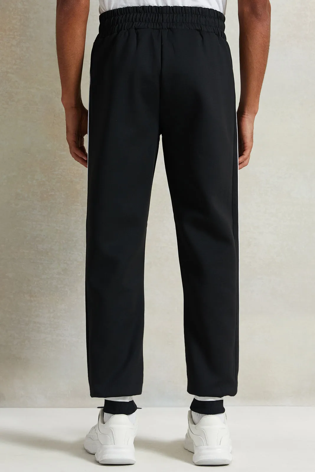 Men Black Printed Basketball Active Pant sold by Redtag product image thumbnail 3