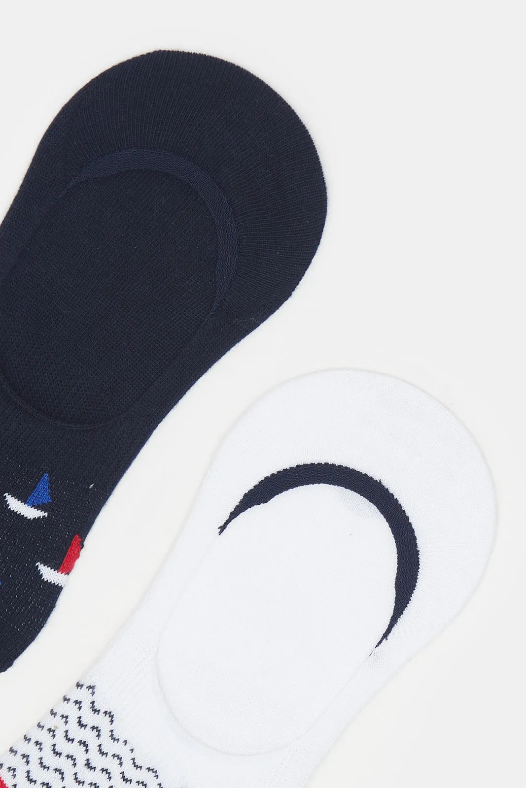 Senior Boys Black And White Invisible Socks Set (Pack Of 2) sold by Redtag product image thumbnail 3