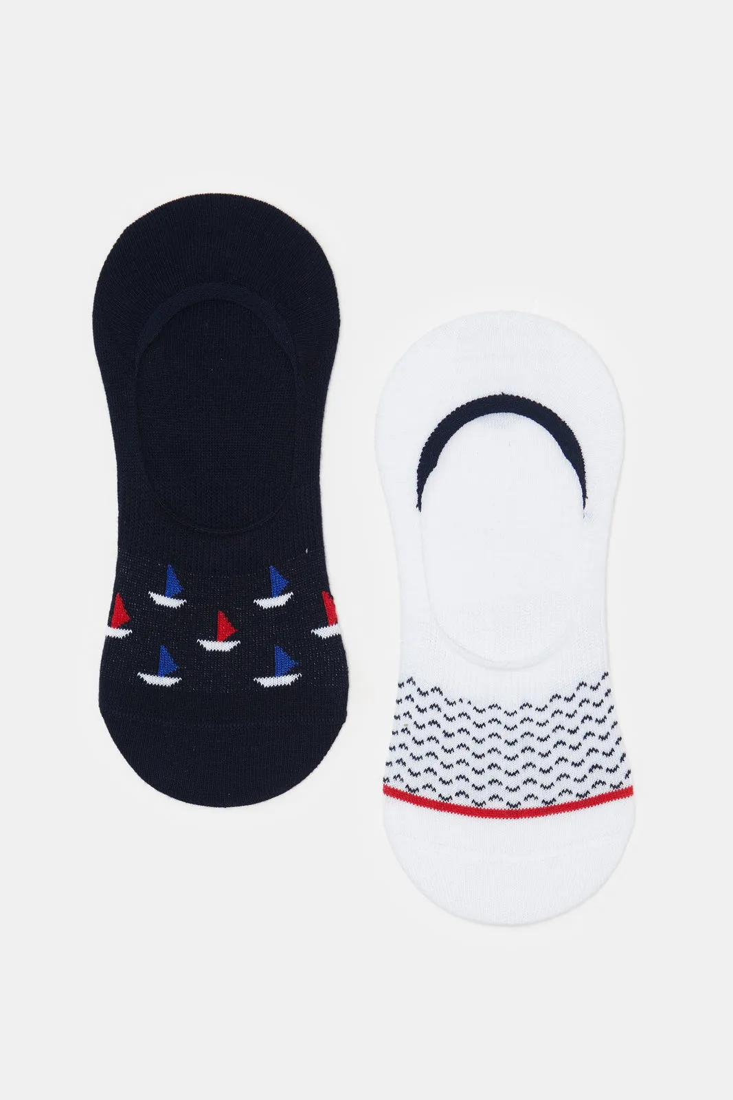 Senior Boys Black And White Invisible Socks Set (Pack Of 2) sold by Redtag