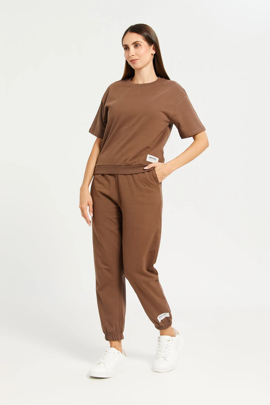 Women Brown Active Pants sold by Redtag product image thumbnail 2
