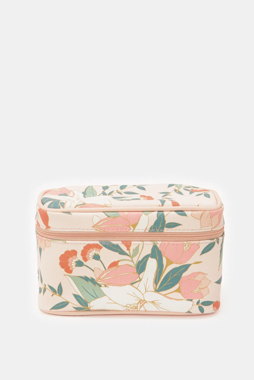 Women Pink Floral Print Cosmetic Pouch Set (4 Piece) sold by Redtag product image thumbnail 4