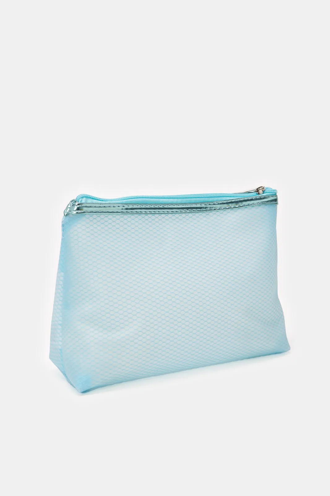 Women Blue Zipper Pouch sold by Redtag product image thumbnail 3