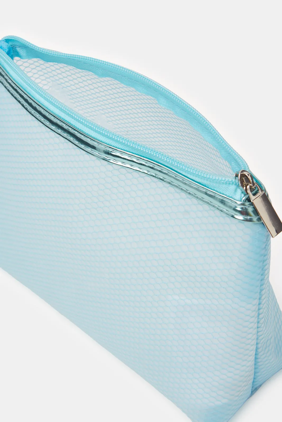 Women Blue Zipper Pouch sold by Redtag product image thumbnail 4