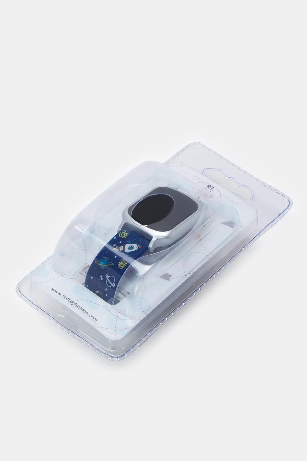 Boys Navy Rocket Printed Digital Watch sold by Redtag product image thumbnail 2