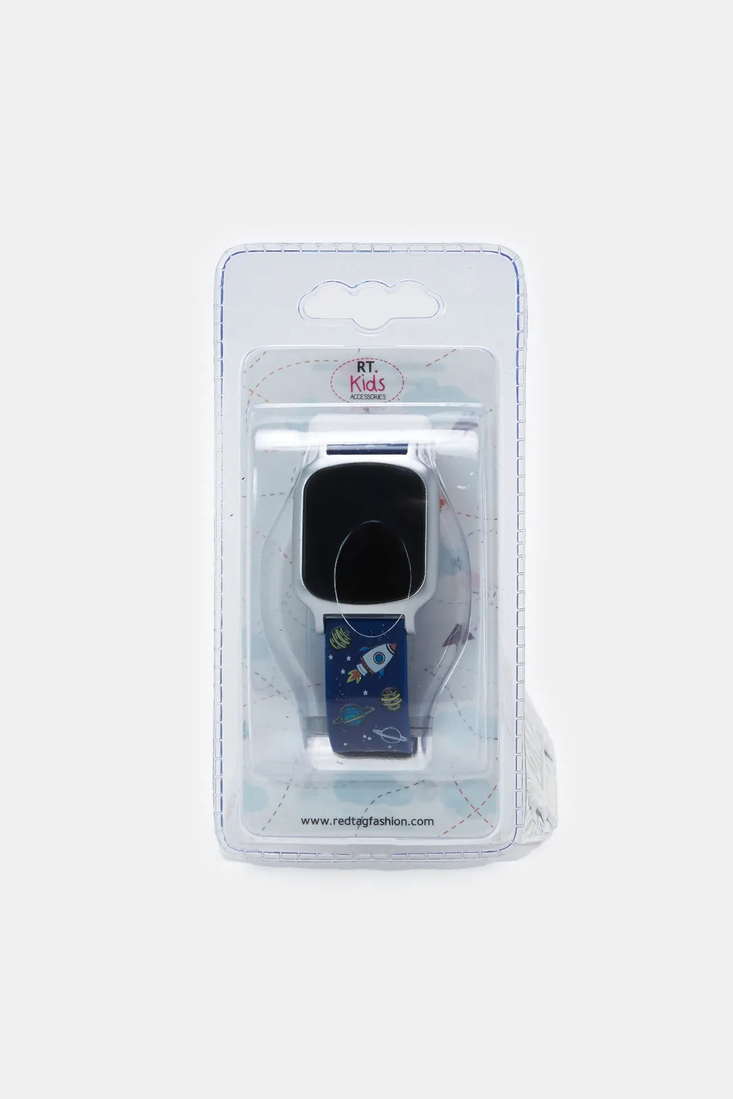 Boys Navy Rocket Printed Digital Watch sold by Redtag