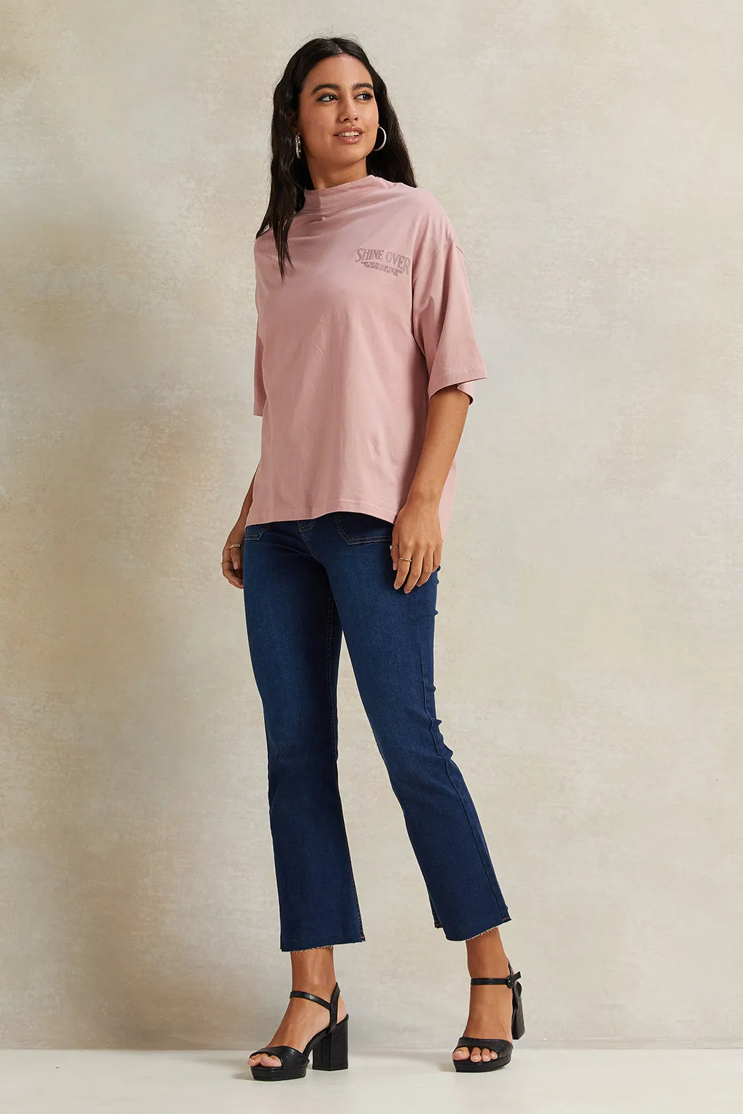 Women Pink Printed T-shirt sold by Redtag product image thumbnail 2