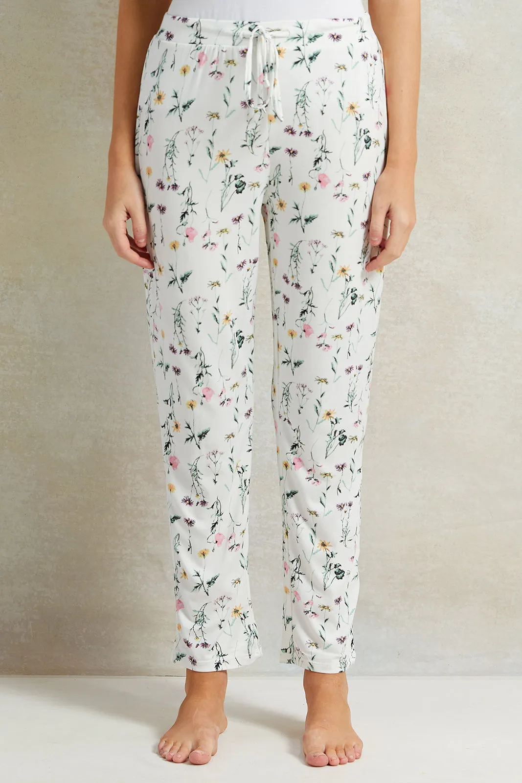 Women White Floral Printed Pyjama Set (2 Piece) sold by Redtag product image thumbnail 3