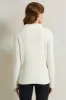 Women White Ribbed Pullover sold by Redtag