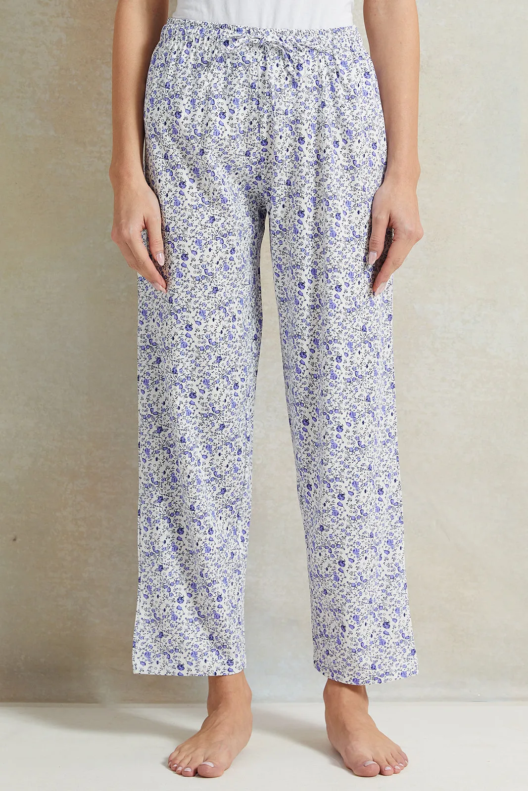 Women Blue Cotton Classic Pyjama Set (2 Piece) sold by Redtag product image thumbnail 3