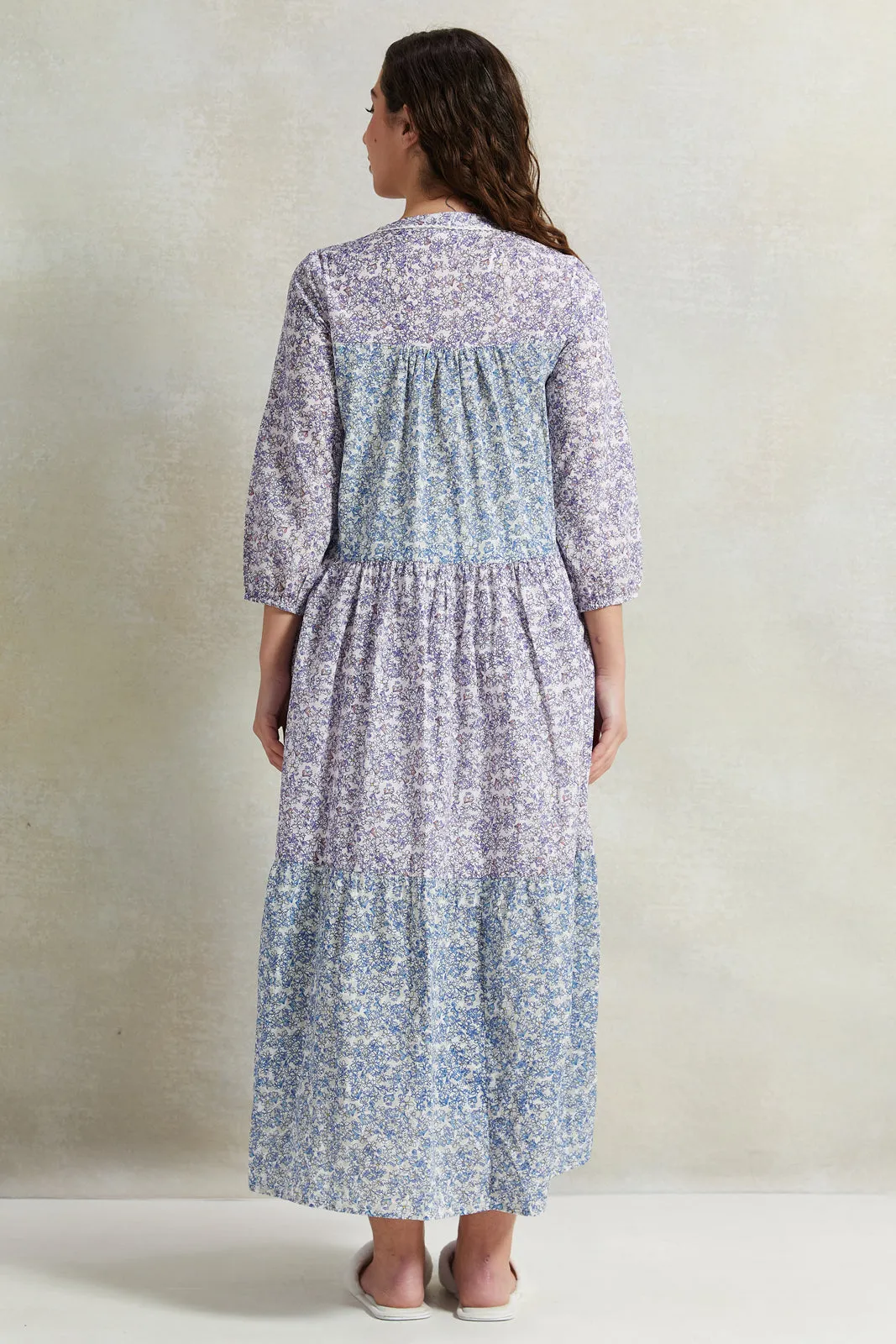 Women Lilac Tiered Lace Nightgown sold by Redtag product image thumbnail 3
