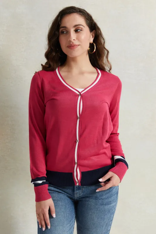 Women Pink Long Sleeved Sweater sold by Redtag