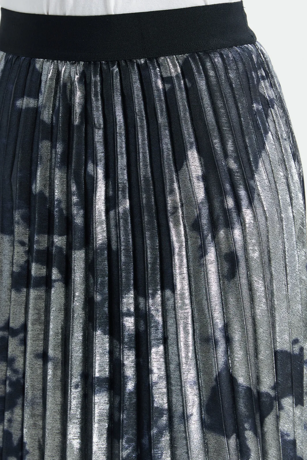 Women Black Foil Printed Pleated Skirt sold by Redtag product image thumbnail 4