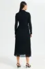 Women Black Corsage Flower Knit Woven Dress sold by Redtag