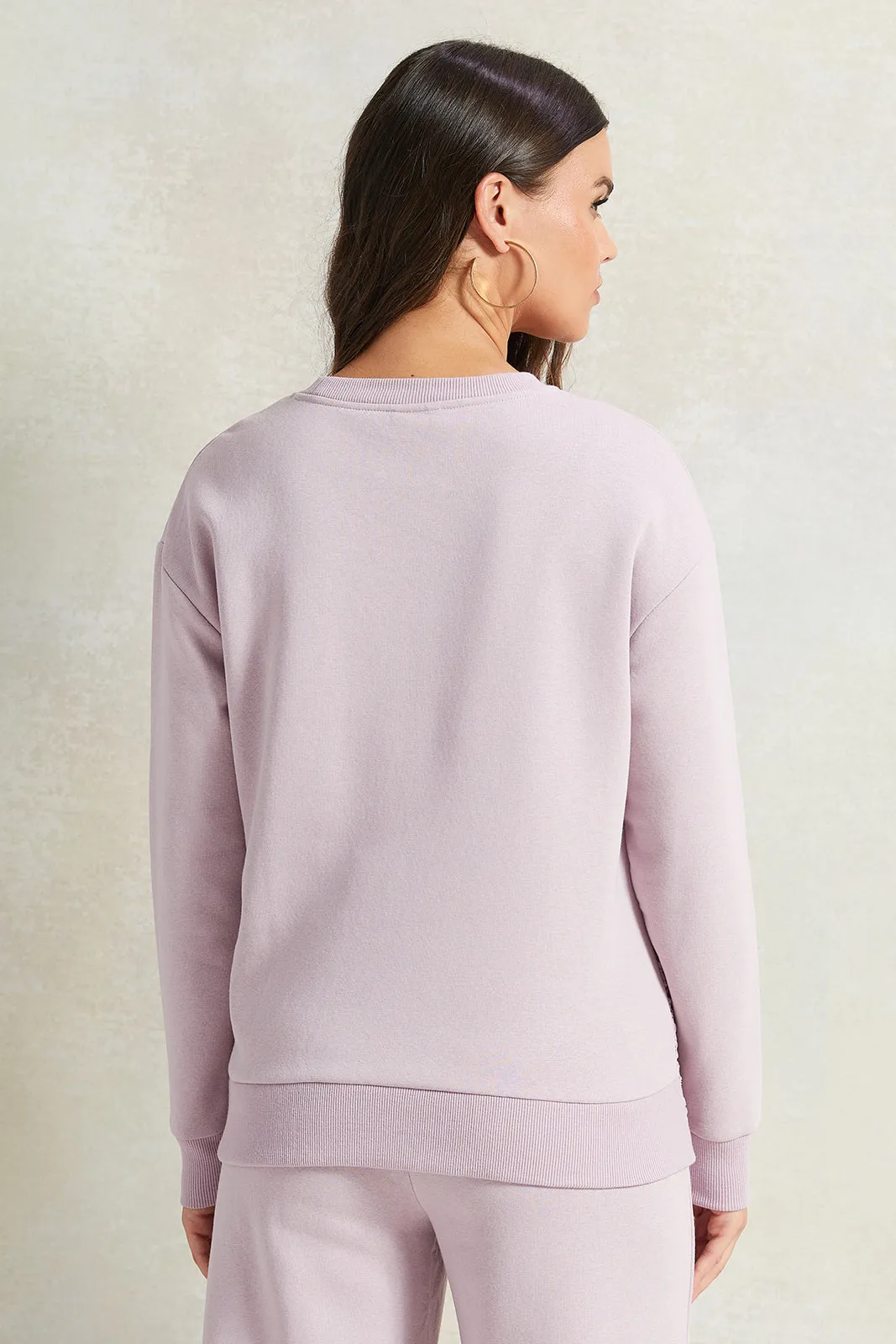 Women Lilac Sweatshirt With Bottom Lace Hem sold by Redtag product image thumbnail 3