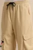 Senior Boys Beige Cargo With Zip Active Pants sold by Redtag